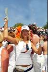 Amsterdam 2 augustus 2003
Gay Parade door de amsterdamse grachten.
Estelle Gullit