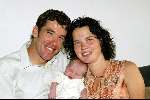 Uithoorn 28 augustus 2003
Gianni Romme met vrouw en baby