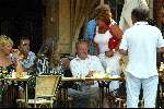 Amsterdam 4 augustus 2003
Jan Vayne op terras en Christine Kroonenberg