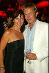 Amsterdam 4 augustus 2003
Premiere Tomb Raider in tushinski
Tom Egbers en Janke Dekker met een glaasje champagne