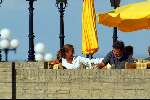 Amsterdam 26 augustus 2003
Patty Brard  met man....op terras van huis ter duin in noordwijk