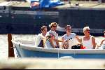 Amsterdam 10 augustus 2003
Reinout Oerlemans, Danielle Overgaag en Tijmen varen met boot met hun families