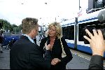 Amsterdam 25 augustus 2004
Presentatie nieuwe blad Zuid .
Angela Hoogeveen met Frank Awick