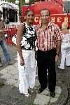 Amsterdam 3 augustus 2004
Maurice de Hond met vrouw bij premiere circus Renz