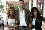 Loosdrecht 31 augustus 2004
Persconferentie Gerard Joling bij Restaurant Zin.
Milika Peterzon Cilly Dartell en Viktor Brand