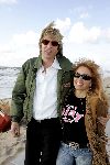 Bloemendaal 31 augustus 2004
Feestje radio Veronica bij strandtent Vroeger.
Adam Curry met Patricia Paay