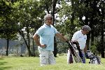 Eemnes 1 augustus 2004
Golfen voor een goed doel op  golfclub de Goyer.
Pieter Storms  met wim Breukink