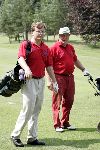Hilversum 4 augustus 2004
Prins Friso op de pro-am van de klm open op de hilversumse golfclub. Friso samen met Robbie v Erven Dorens
