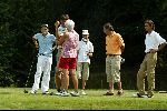 Lage Vuursche 9 Augustus 2004
Robert Jan Derksen met 3 prijswinnaars van TaylorMade
Georganiseerd door Golfers Magazine