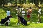 Lage Vuursche 9 Augustus 2004
Robert Jan Derksen met 3 prijswinnaars van TaylorMade
Georganiseerd door Golfers Magazine