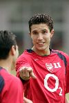 Amsterdam 31 juli 2004 
Robin v Persie tijdens traing bij Arsenal