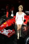 Zandvoort 7 augustus 2004
Tatjana zit op Ferrari Michael Schumacher op circuit zandvoort