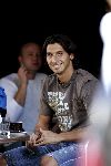 Amsterdam 28 augustus 2004
Zlatan Ibrahimovic op terras op pc Hooftstraat