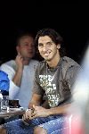 Amsterdam 28 augustus 2004
Zlatan Ibrahimovic op terras op pc Hooftstraat