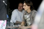 Amsterdam 28 augustus 2004
Zlatan Ibrahimovic op terras op pc Hooftstraat
