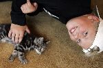 Hilversum 3 augustus 2005
Andre Hazes jr  met  poes
