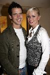 Aalsmeer 24 augustus 2005
Big Brother V bij endemol met Bridget Maasland 
Bridget met Pepijn