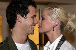 Aalsmeer 24 augustus 2005
Big Brother V bij endemol met Bridget Maasland 
Bridget met vriend Pepijn