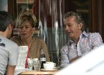 Amsterdam 20 augustus 2005
Hans Breukhoven met Connie Breukhoven en Edwin op terras bij v Dam