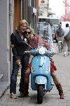 Amsterdam  2 augustus 2005
Danielle Overgaag op nieuwe vespa scooter