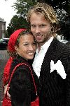 Aarle Rixtel 20 augustus 2005
Katja Schuurman met hoofddoekje en Thijs Romer