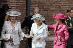 Noordwijk 27 augustus 2005
Trouwen Prins Pieter Christiaan en Anita v Eijk.
Prinses Margriet met Koningin Beatrix en moeder van Anita