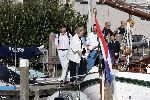 Muiden  28 augustus 2005
Koningin Beatrix varen met de groene draeck met allemaal jonge kinderen