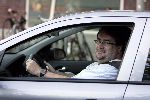 Amsterdam 2 augustus 2005
Marc v d Linden achter het stuur van auto na behalen rijbewijs