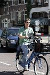 Amsterdam 30 augustus 2005
Martijn Krabbe met Bikkel op de fiets