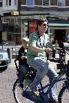 Amsterdam 30 augustus 2005
Martijn Krabbe met Bikkel op de fiets
