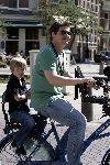 Amsterdam 30 augustus 2005
Martijn Krabbe met Bikkel op de fiets