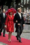 Noordwijk 27 augustus 2005
Trouwen Prins Pieter Christiaan en Anita v Eijk.
Maxima met Prins Willem Alexander