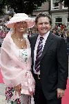 Noordwijk 27 augustus 2005
Trouwen Prins Pieter Christiaan en Anita v Eijk.
Rene Froger met zijn vrouw Natasja Froger