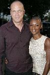 Amsterdam 31 augustus 2005
Presentatie Glamour en Lady card in Amstel hotel.
Sylvana Simons met man