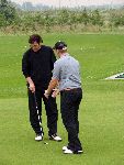 Amsterdam 19 augustus 2005
Wim v Hanegem golfen op houtrak. 
de kromme op golfschoen