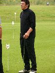 Amsterdam 19 augustus 2005
Wim v Hanegem golfen op houtrak. de kromme op golfschoen