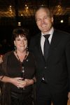 Hilversum 1 december 2006
Opening gebouw beeld en geluid door koningin Beatrix. Catharine Keyl met vriend Maurits