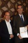 Hilversum 8 november 2006
Lars Andersson winnaar ouvre Gouden beelden met Peter Romer