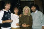 1983 Bonnie St. Clair met haar ex-man Albert Hol ( geheel links ) en Jose Hoebee met haar man Wil Hoebee ( geheel rechts)