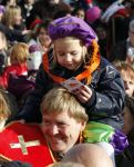 Scheveningen 14 november 2009
Prins Willem Alexander Prinses Maxima en hun kinderen Amalia Alexia en Ariane bij de intocht van Sinterklaas.
Peter Smulders bv