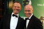 Scheveningen 6 november 2011
Premiere Wicked in het circustheater. Mart Visser met zijn partner Job
Peter Smulders bv