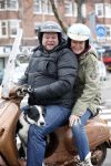 Amsterdam 3 december 2012
Menno Kohler met vriendin en hond op vespa scooter in de sneeuw.
Peter Smulders bv