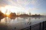 Nigtevecht 30 november 2012
De zon komt op achter ons huis met een beestje mist op de vecht.
Peter Smulders bv