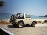 Samos (Griekenland) 17 Juli 1986
Rob de Nijs en Belinda Meuldijk met hun kinderen op het eiland Samos
Foto Peter Smulders BV
