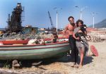 Samos (Griekenland) 17 Juli 1986
Rob de Nijs en Belinda Meuldijk met hun kinderen op het eiland Samos
Foto Peter Smulders BV