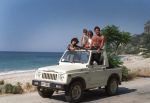 Samos (Griekenland) 17 Juli 1986
Rob de Nijs en Belinda Meuldijk met hun kinderen op het eiland Samos
Foto Peter Smulders BV