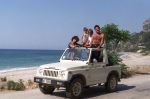 Samos (Griekenland) 17 Juli 1986
Rob de Nijs en Belinda Meuldijk met hun kinderen op het eiland Samos
Foto Peter Smulders BV