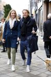 Amsterdam 30 november 2013
John Ewbank en Kelly Weekers met hun hondje op de pc hooftstraat