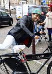 Amsterdam 11 november 2013
Boek presentatie Cariice v Houten en Halina Reijn. Marwan Kenzari met naam op fiets