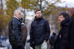 Amsterdam 26 november 2013
Mark v Eeuwen tijdens de opnames van de film kidnap of Freddy Heineken in Amsterdam. peter R de Vries met zijn zoon op de set